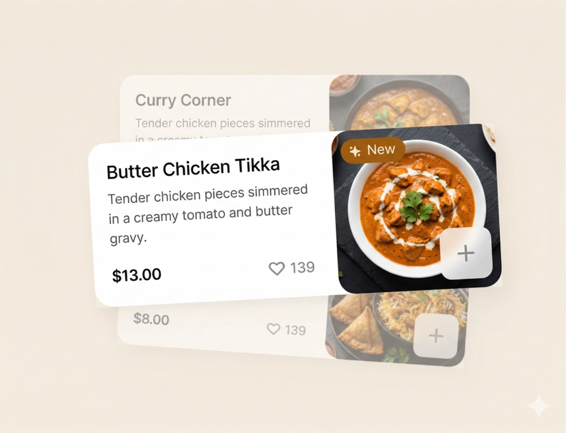 Order Cards Interface